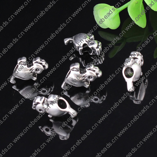Europenan style Beads. Fashion jewelry findings.Animal 16x14x7mm, Hole size:4.5mm. Sold by Bag 