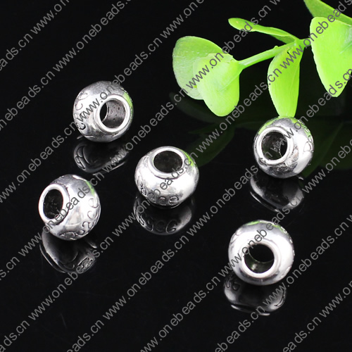 Europenan style Beads. Fashion jewelry findings. Meggage 9x11mm, Hole size:5mm. Sold by Bag 