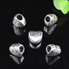 Europenan style Beads. Fashion jewelry findings. Heart 10.5x10.5x6.5mm, Hole size:5mm. Sold by Bag 
