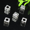Europenan style Beads. Fashion jewelry findings.Meggage  9.5x8x8mm, Meggage size:5mm. Sold by Bag 
