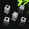 Europenan style Beads. Fashion jewelry findings.Meggage  9.5x8x8mm, Meggage size:5mm. Sold by Bag 