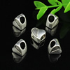 Europenan style Beads. Fashion jewelry findings. Heart  10x12x8mm, Hole size:5mm. Sold by Bag 
