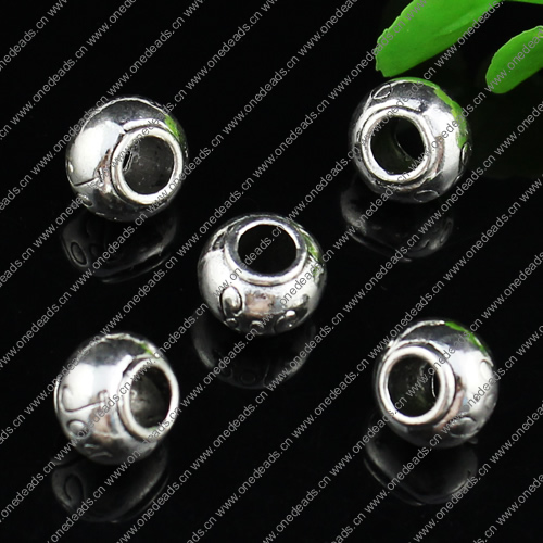 Europenan style Beads. Fashion jewelry findings. Meggage 11x8.5mm, Hole size:5mm. Sold by Bag 