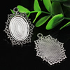 Zinc Alloy Cabochon Settings. Fashion Jewelry Findings. 40x31.5mm, Inner dia:18x25mm, Sold by Bag
