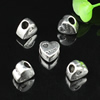 European Style Beads Zinc Alloy Jewelry Findings Lead-free, 12mm Hole:5mm, Sold by Bag