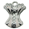 Crystal Zinc alloy Pendant, Fashion jewelry findings, Many colors for choice, colthes 21x18mm, Sold By PC