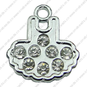 Crystal Zinc alloy Pendant, Fashion jewelry findings, Many colors for choice, skirt 15x17mm, Sold By PC