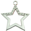 Crystal Zinc alloy Pendant, Fashion jewelry findings, Many colors for choice, star 28mm, Sold By PC
