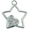 Crystal Zinc alloy Pendant, Fashion jewelry findings, Many colors for choice, star 28mm, Sold By PC

