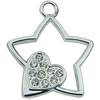 Crystal Zinc alloy Pendant, Fashion jewelry findings, Many colors for choice, star 28mm, Sold By PC