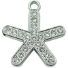 Crystal Zinc alloy Pendant, Fashion jewelry findings, Many colors for choice, star 32mm, Sold By PC
