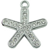 Crystal Zinc alloy Pendant, Fashion jewelry findings, Many colors for choice, star 32mm, Sold By PC