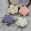 Resin Cabochons, Mixed color，NO Hole Headwear & Costume Accessory, Flower 39x42mm, Sold by PC