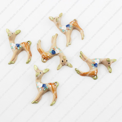 Resin Pendants, Animal 33x48mm, Sold by PC