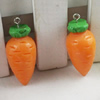 Resin Pendants, carrot 34x18mm, Sold by PC
