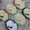 Cameos Resin Beads, Mixed color，A Grade, No-Hole Jewelry findings, 30x39mm, Sold by PC