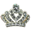 Brooch/Hairpin Head, Fashion Zinc Alloy Jewelry Findings. crown 13x18mm Sold by PC
 