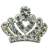 Brooch/Hairpin Head, Fashion Zinc Alloy Jewelry Findings. crown 13x18mm Sold by PC 