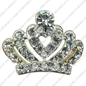 Brooch/Hairpin Head, Fashion Zinc Alloy Jewelry Findings. crown 13x18mm Sold by PC 