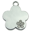 Crystal Zinc alloy Pendant, Fashion jewelry findings, Many colors for choice, Flower 31mm, Sold By PC
