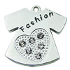 Crystal Zinc alloy Pendant, Fashion jewelry findings, Many colors for choice, colthes 26x27mm, Sold By PC
