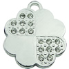 Crystal Zinc alloy Pendant, Fashion jewelry findings, Many colors for choice, Flower  35x41mm, Sold By PC