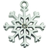 Crystal Zinc alloy Pendant, Fashion jewelry findings, Many colors for choice, snowflake 34x40mm, Sold By PC