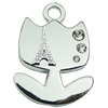 Crystal Zinc alloy Pendant, Fashion jewelry findings, Many colors for choice, Flower 23x35mm, Sold By PC
