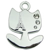 Crystal Zinc alloy Pendant, Fashion jewelry findings, Many colors for choice, Flower 23x35mm, Sold By PC