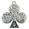 Crystal Zinc alloy Pendant, Fashion jewelry findings, Many colors for choice, Flower 35x40mm, Sold By PC
