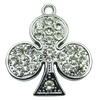 Crystal Zinc alloy Pendant, Fashion jewelry findings, Many colors for choice, Flower 35x40mm, Sold By PC