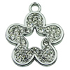 Crystal Zinc alloy Pendant, Fashion jewelry findings, Many colors for choice, Flower 36x30mm, Sold By PC
