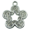 Crystal Zinc alloy Pendant, Fashion jewelry findings, Many colors for choice, Flower 36x30mm, Sold By PC