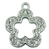 Crystal Zinc alloy Pendant, Fashion jewelry findings, Many colors for choice, Flower 33x38mm, Sold By PC
