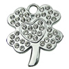Crystal Zinc alloy Pendant, Fashion jewelry findings, Many colors for choice, Flower 32x27mm, Sold By PC
