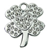 Crystal Zinc alloy Pendant, Fashion jewelry findings, Many colors for choice, Flower 32x27mm, Sold By PC