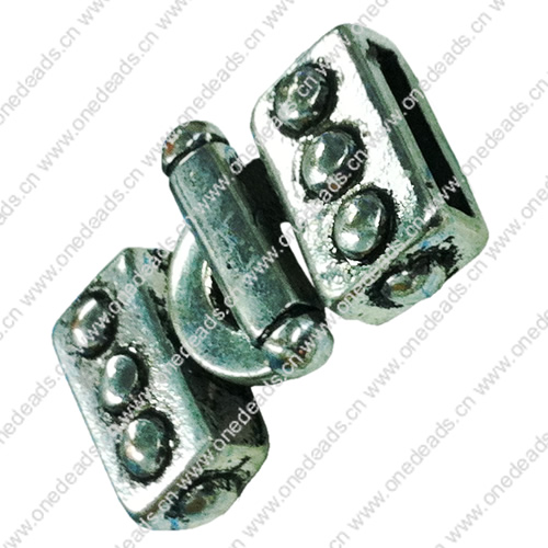Clasps. Fashion Zinc Alloy Jewelry Findings. 22x14mm. Hole:10x2mm. Sold by Bag