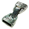 Clasps. Fashion Zinc Alloy Jewelry Findings. 32x11mm. Hole:10x3mm. Sold by Bag