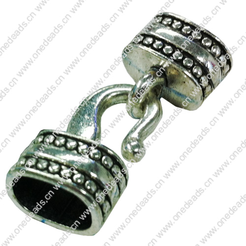 Clasps. Fashion Zinc Alloy Jewelry Findings. 31x11mm. Hole:10x7mm. Sold by Bag