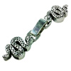 Clasps. Fashion Zinc Alloy Jewelry Findings. 60x12mm. Hole:10x2mm. Sold by Bag