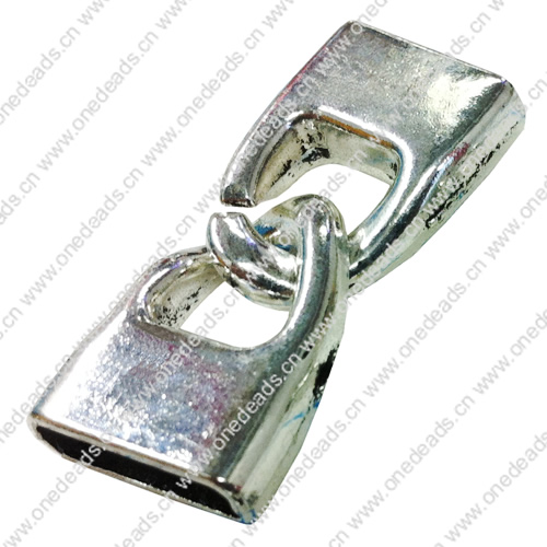 Clasps. Fashion Zinc Alloy Jewelry Findings. 40x16mm. Hole:15x4mm. Sold by Pc