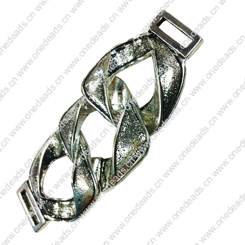 Handmade Zinc Alloy chain,67x24mm， Hole: 10x2.5mm ，Sold by KG