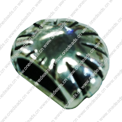 Zinc Alloy Cord End Caps. Fashion Jewelry findings. 15x15mm, Hole:10.5x2.5mm, Sold by KG