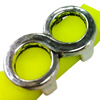 Slider, Zinc Alloy Bracelet Findinds, 23x15rmm, Hole size:10x6mm, Sold by KG 
