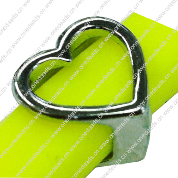 Slider, Zinc Alloy Bracelet Findinds, 15x15rmm, Hole size:10x6mm, Sold by KG  