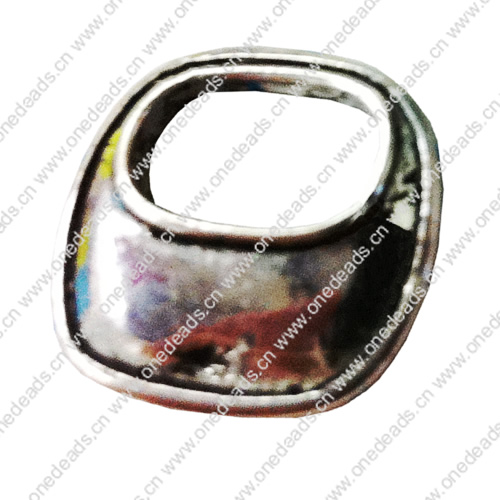 Zinc Alloy Cord End Caps, lead-free, 17x16mm, hole:10x7mm, Sold by KG