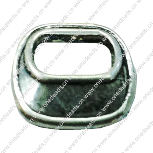 Zinc Alloy Cord End Caps, lead-free, 15x15mm, hole:9x6mm, Sold by KG