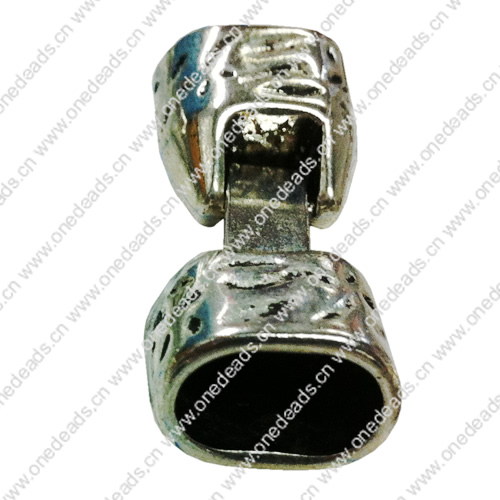 Clasps. Fashion Zinc Alloy Jewelry Findings. 35x15mm. Hole:10.5x6.5mm. Sold by Bag