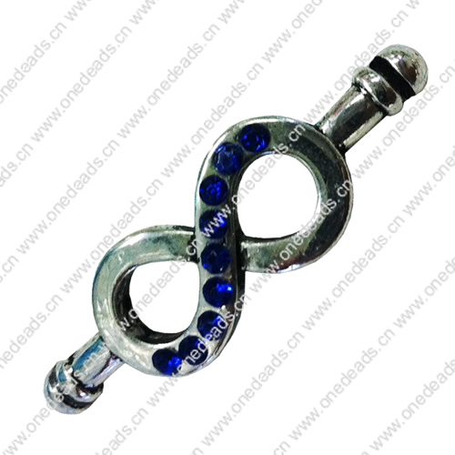 Zinc Alloy Cord End Caps. Fashion Jewelry findings. 37x10mm Hole:3 Sold by Bag 