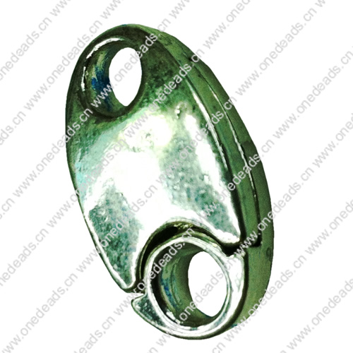 Magnetic Clasps, Zinc Alloy Bracelet Findinds, 25x15mm, Hole size:5mm, Sold by Bag